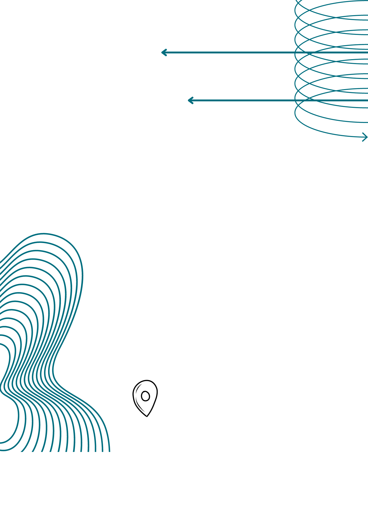 Plantilla en blanco estilo Curvas azul